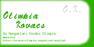 olimpia kovacs business card