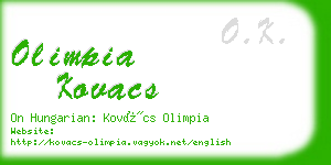 olimpia kovacs business card